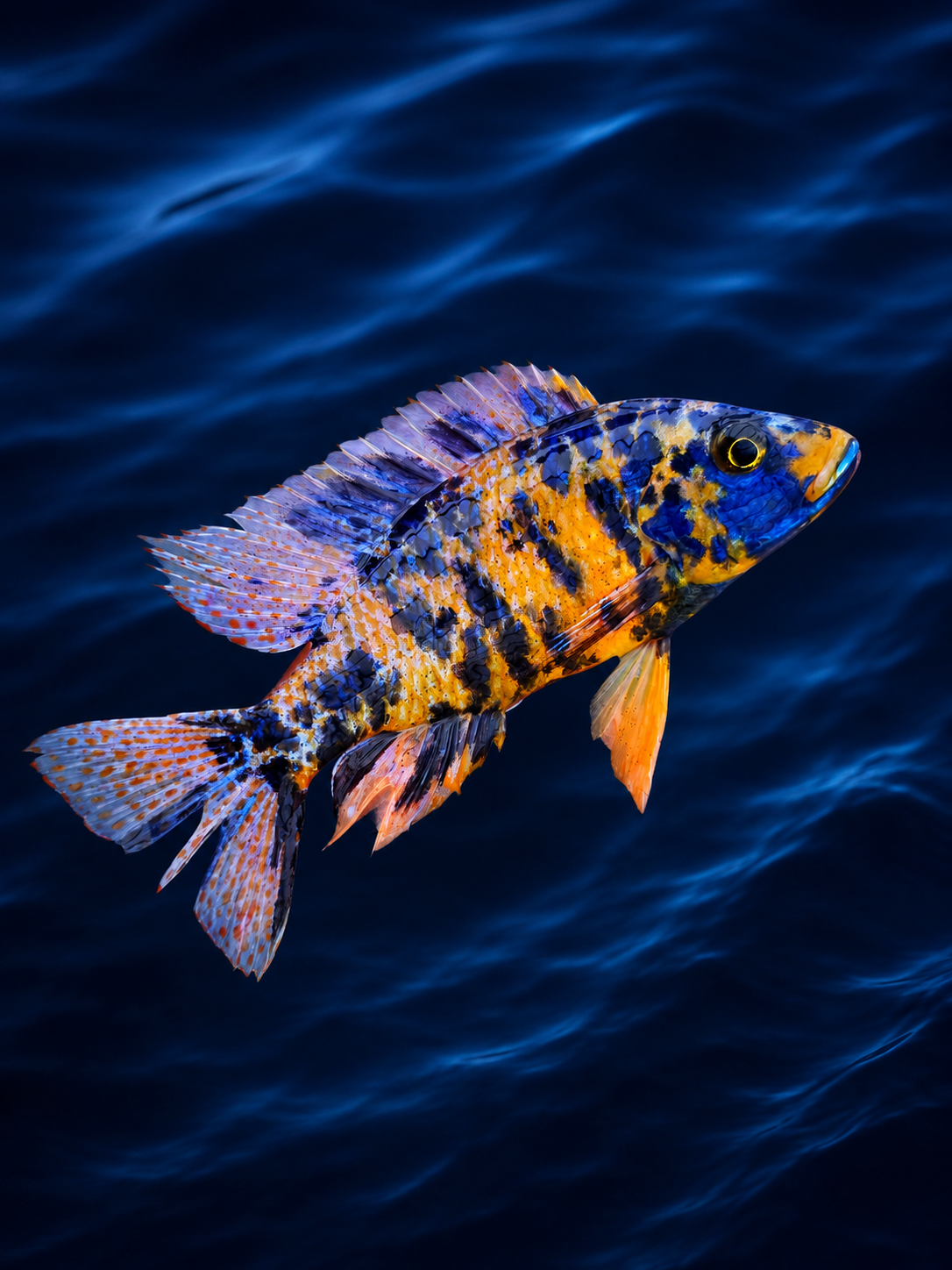 OB Blue Dagger Hap — hybrid Lake Malawi cichlid.